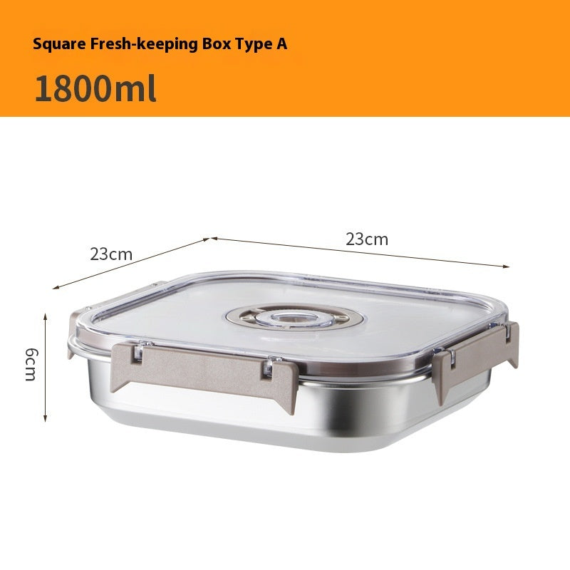 Stainless Steel Square Multi-capacity Crisper