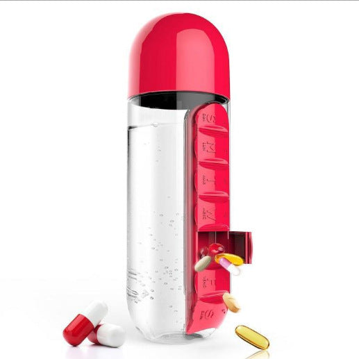 Pill Box Water Bottle