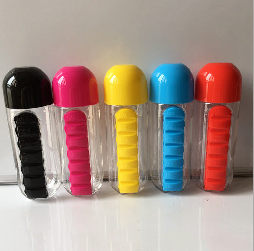 Pill Box Water Bottle