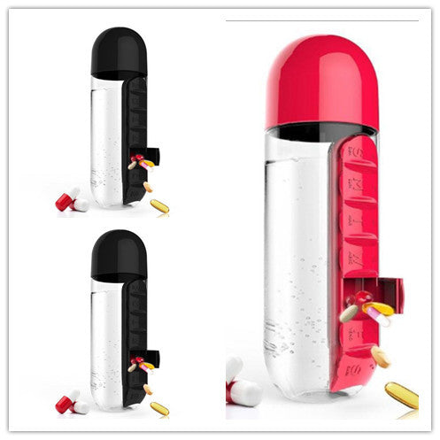 Pill Box Water Bottle