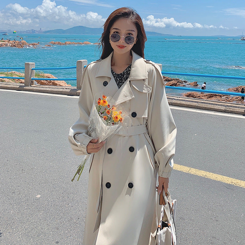 Korean Style Loose Design Casual Long Coat