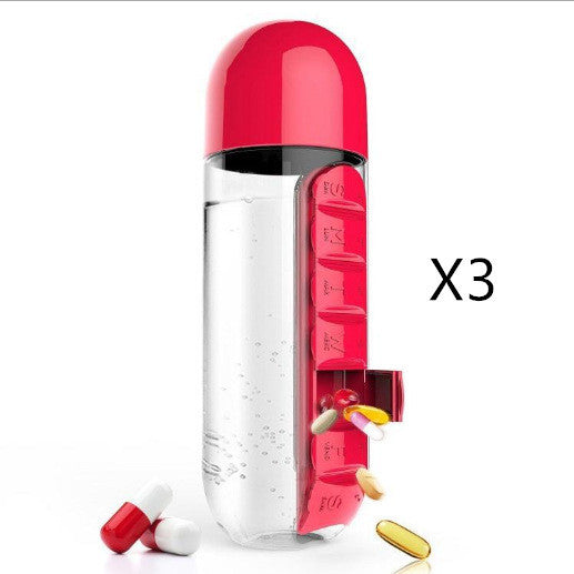 Pill Box Water Bottle