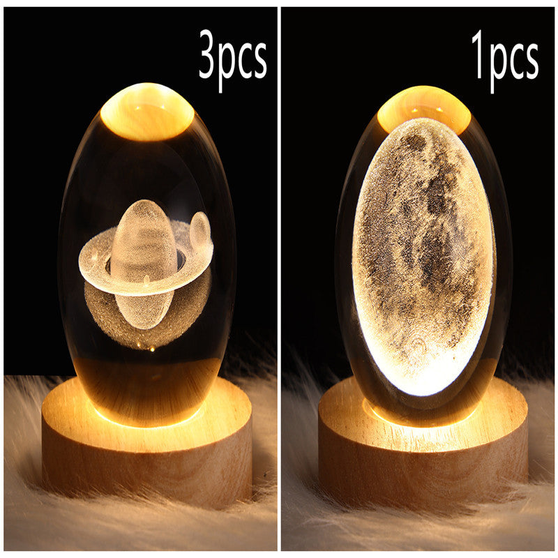 LED Night Light Crystal Ball Table Lamp