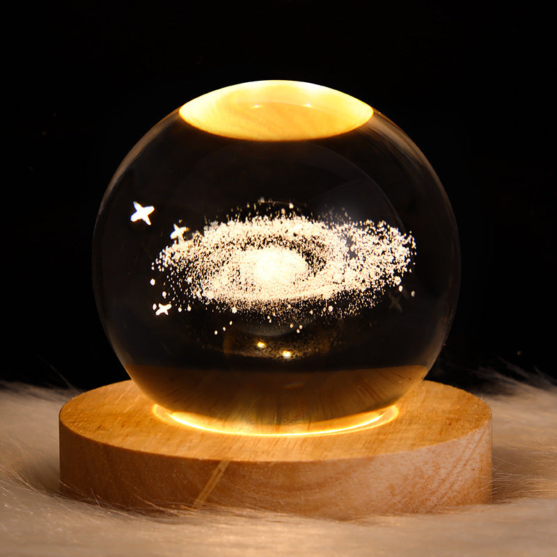 LED Night Light Crystal Ball Table Lamp