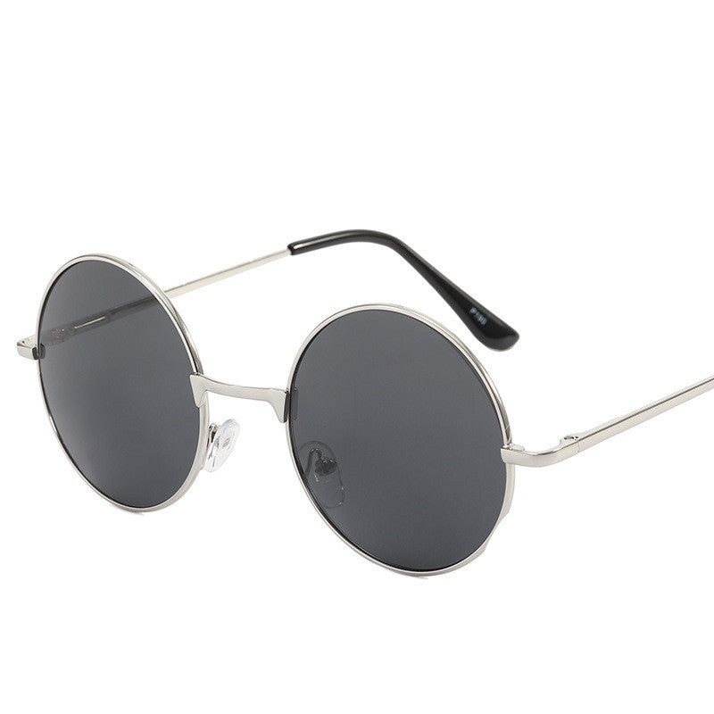 Mens Fashion Retro Round Frame Sunglasses