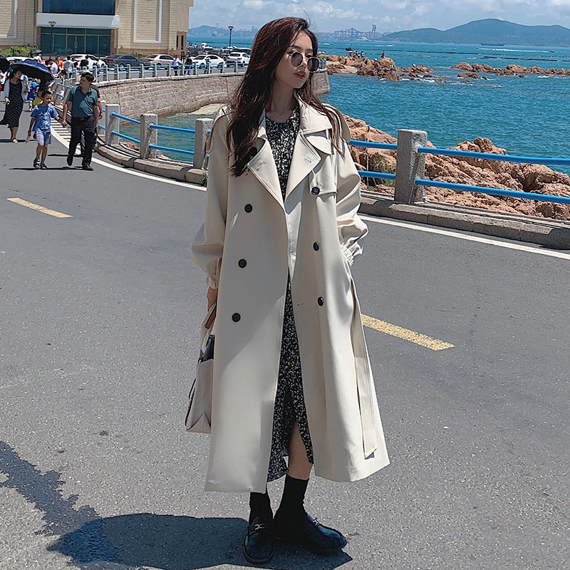 Korean Style Loose Design Casual Long Coat