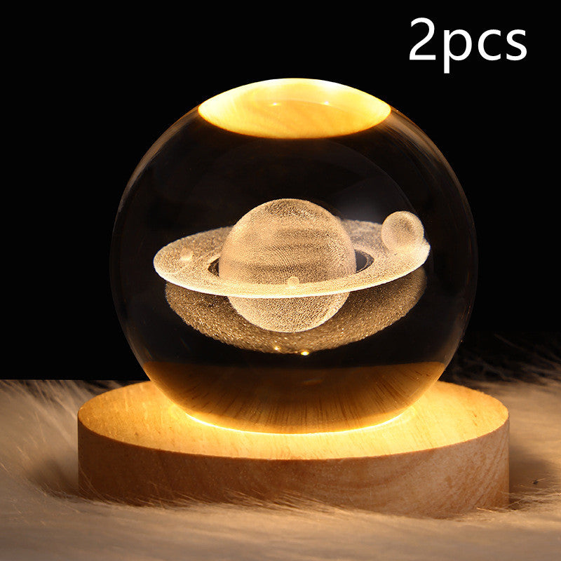 LED Night Light Crystal Ball Table Lamp