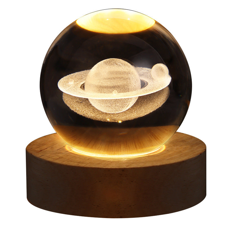 LED Night Light Crystal Ball Table Lamp