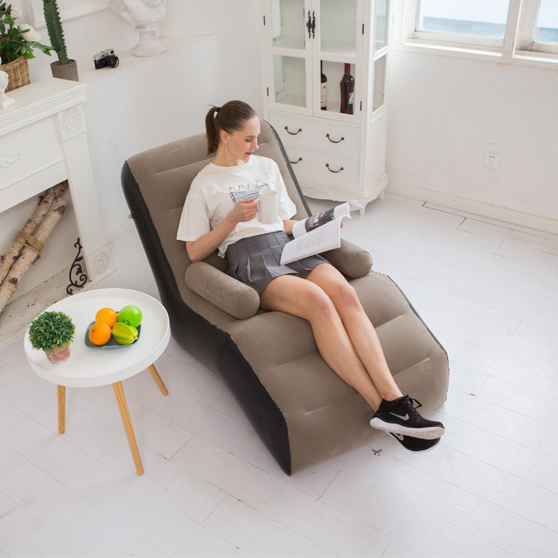 Outdoor Flocking Sofa Recliner Portable Lunch Break