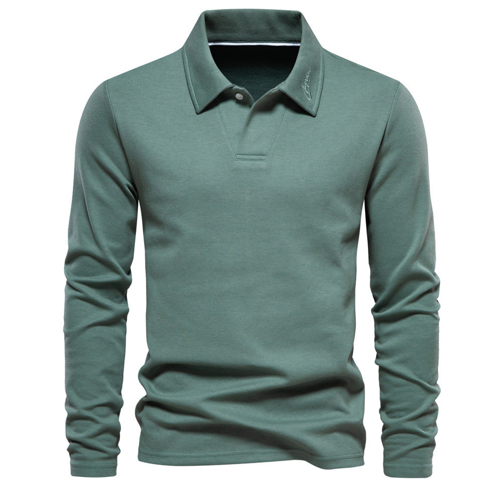 Long-sleeved Polo Shirt Men's