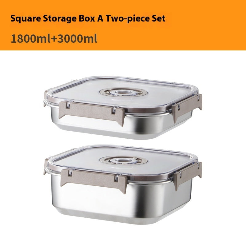 Stainless Steel Square Multi-capacity Crisper