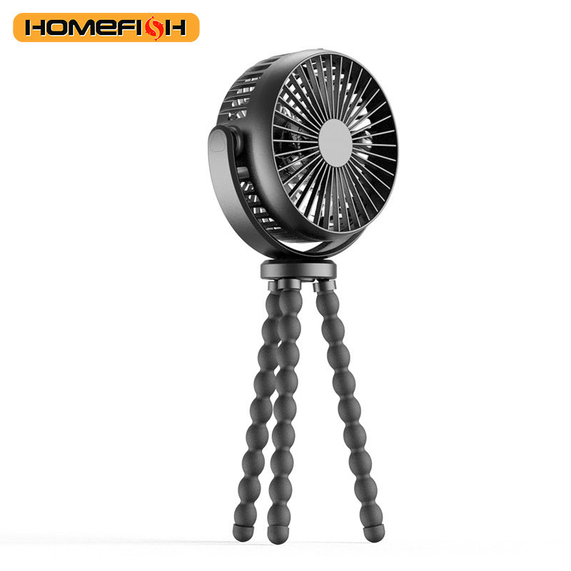 HOMEFISH F2 Automatic Shake Head Baby Stroller Fan Handheld Fan Desktop Outdoor Camping Light Fan Baby Stroller Accessories