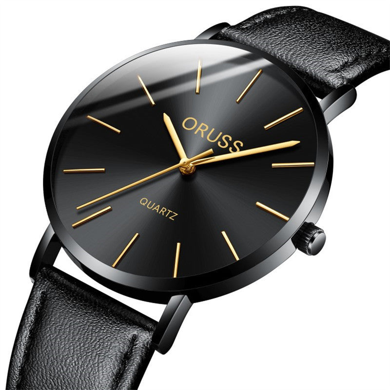 Men's Light Luxury Ultra-thin Belt Watch