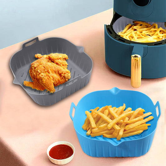 Silicone Air Fryer Baking Tray Round Thickened Foldable