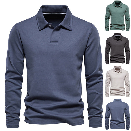 Long-sleeved Polo Shirt Men's