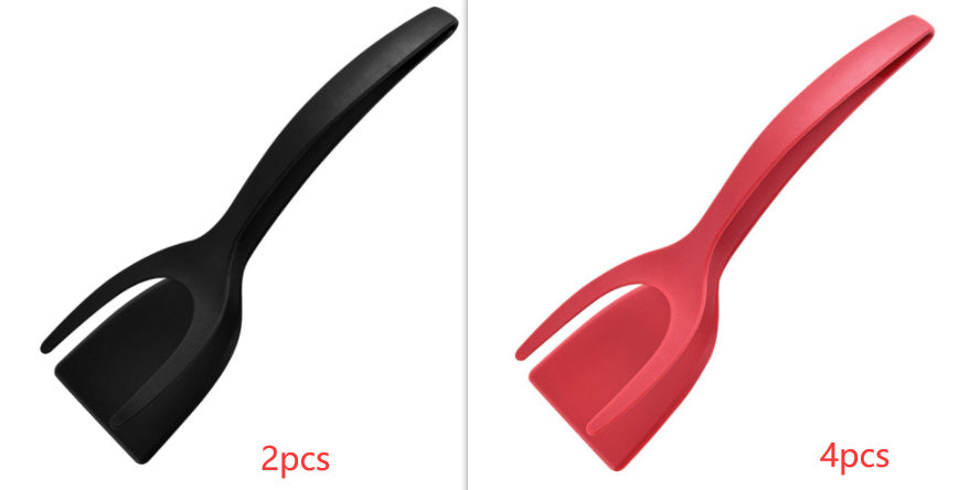 2 In 1 Grip And Flip Tongs Egg Spatula Tongs