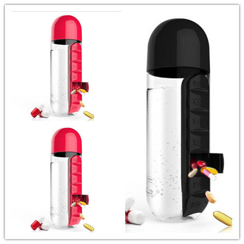 Pill Box Water Bottle