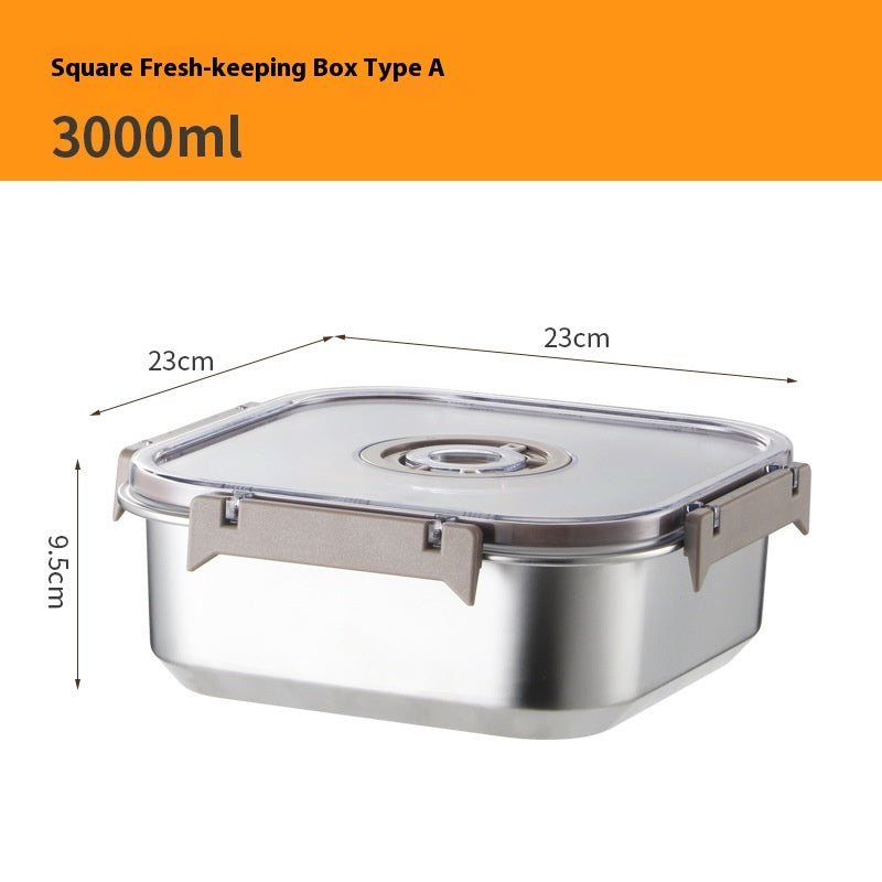 Stainless Steel Square Multi-capacity Crisper