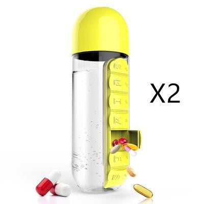 Pill Box Water Bottle