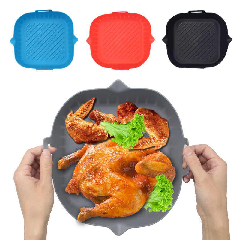 Silicone Air Fryer Baking Tray Round Thickened Foldable